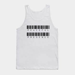 Peaceful Presence - Black Barcode Tank Top